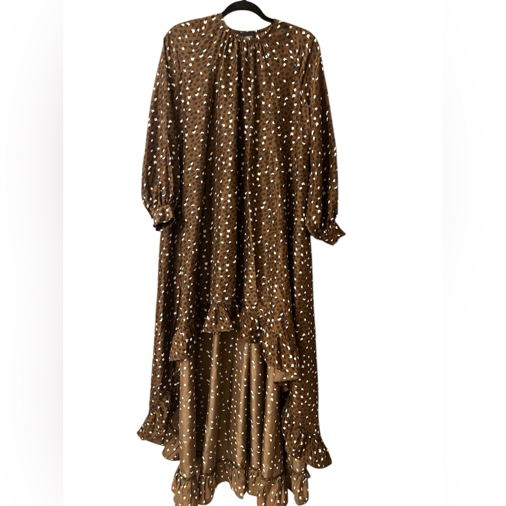 Cynthia Rowley Hi lo silk animal print maxi dress NWOT